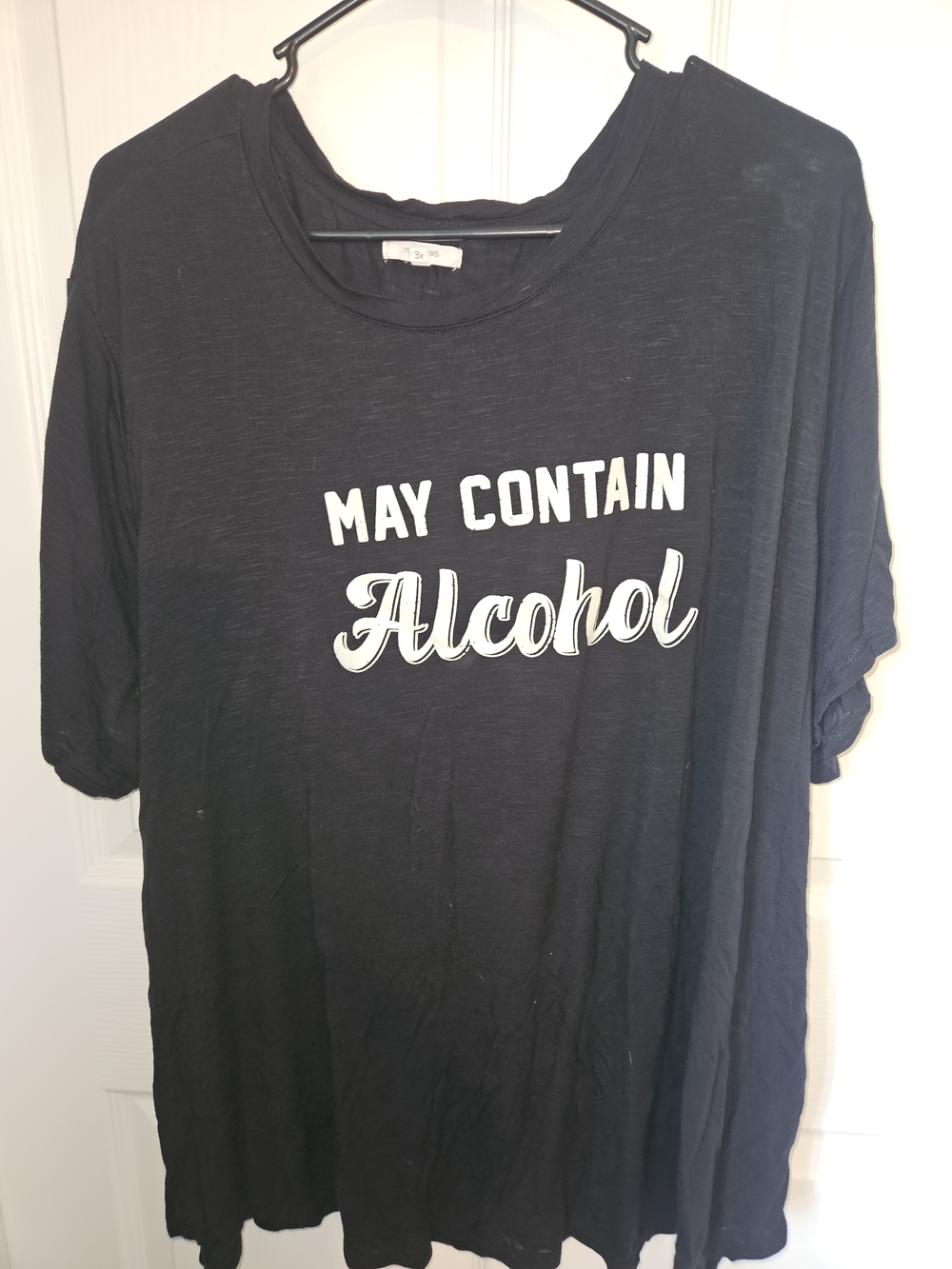Maurices Black "May Contain Alcohol" Short Sleeve Tee